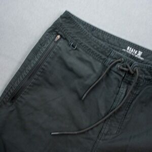 Roark Layover Men Black Cargo Pants Joggers Zip Pockets Drawstring Utility 34X30